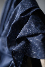 COTTON IKAT • Indigo Snow • Remnant 80cm