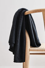 ORGANIC SLUB JACQUARD KNIT • Caviar $52.00/metre