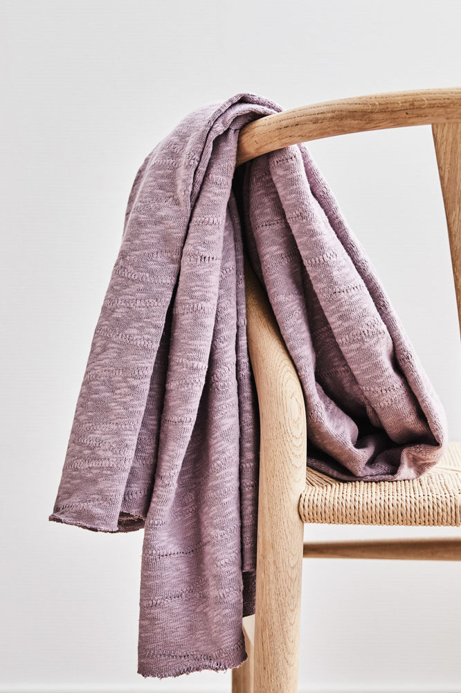 ORGANIC SLUB JACQUARD KNIT • Lilac $52.00/metre