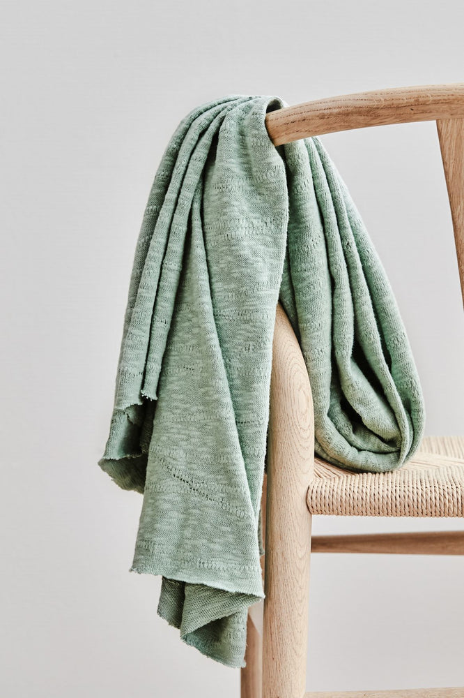 ORGANIC SLUB JACQUARD KNIT • Sage Green $46.00/metre