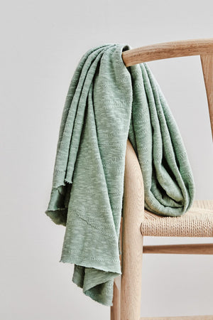 ORGANIC SLUB JACQUARD KNIT • Sage Green $52.00/metre