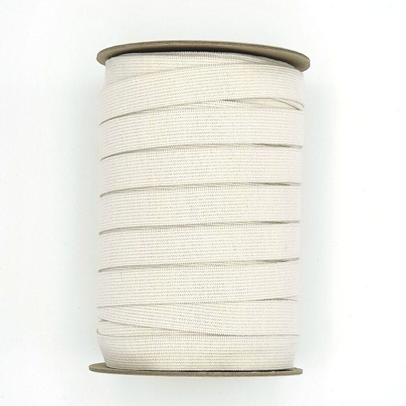 ORGANIC COTTON ELASTIC • LIGHT STRETCH • Natural Un-dyed 18mm