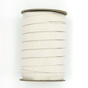 ORGANIC COTTON ELASTIC • LIGHT STRETCH • Natural Un-dyed 18mm