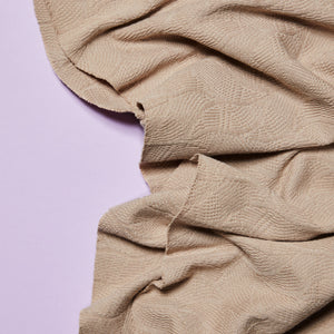 ORGANIC LEAF JACQUARD KNIT • Dune SALE $32/per metre