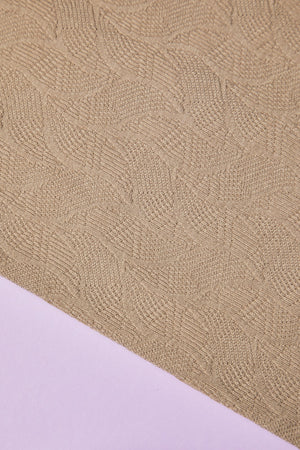 ORGANIC LEAF JACQUARD KNIT • Dune SALE $32/per metre