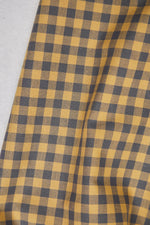 ORGANIC COTTON • OXFORD • GINGHAM • Dry Mustard & Calm Grey SALE $36/per metre