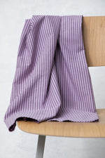 ORGANIC COTTON • OXFORD • STRIPE • Lilac & Plum SALE $36/per metre