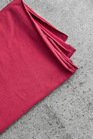 ORGANIC SINGLE JERSEY • Crimson $40.00/metre