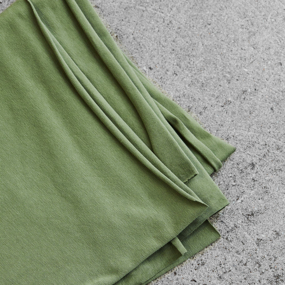 ORGANIC SINGLE JERSEY • Olive Green $40.00/metre