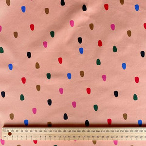 COTTON TWILL •  Peach Spot SALE $25/per metre