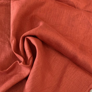 LINEN 200gsm • WASHED • Persimmon • Remnant 215cm