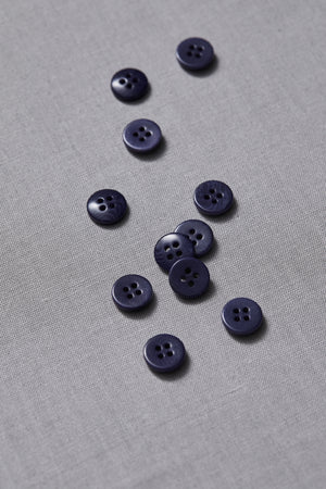 Plain Corozo buttons blueberry