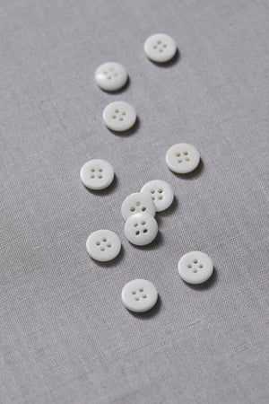 COROZO BUTTONS • Bright White • 11mm or 15mm