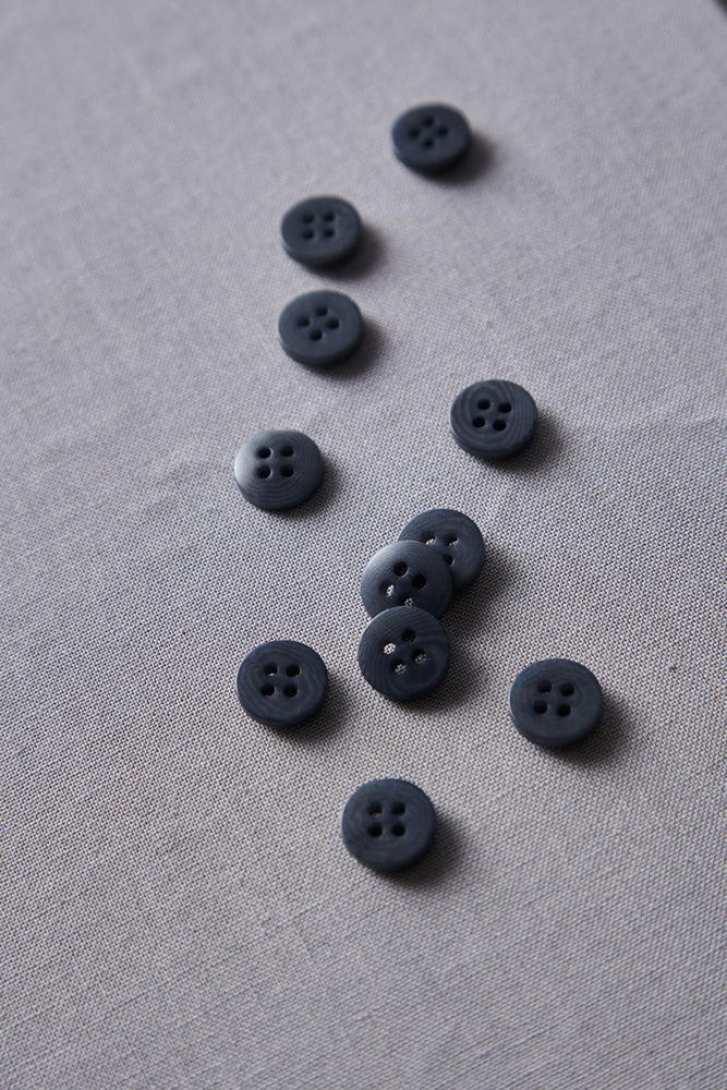 plain core button - dusty blue