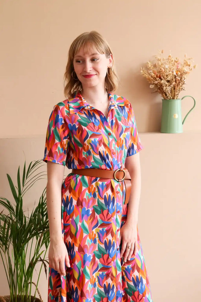 Robe Chemise Nais pattern and Wonderland Viscose fabric by Lise Tailor