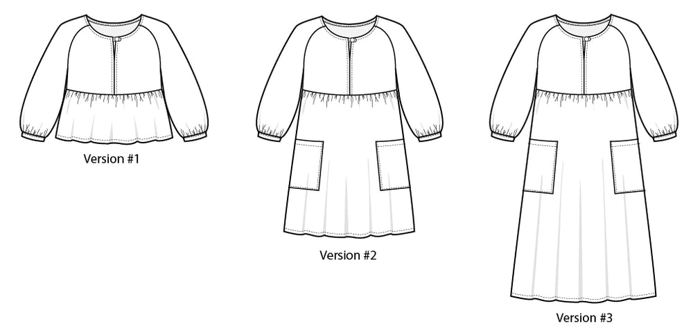Base Collection 07 Sewing Pattern SEW HOUSE SEVEN • ROMEY DRESS & TOP • Paper Pattern • Pattern Scissors ...