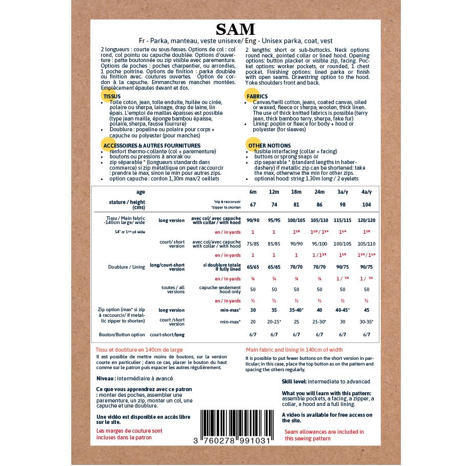 SAM Jacket - Baby 6M/4Y • Pattern