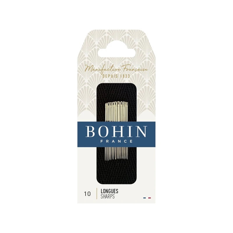 BOHIN SHARPS NEEDLES • No. 10 • Pouch of 20