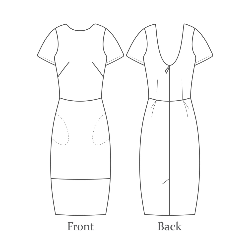Shift Dress Pattern Drawing THE SHIFT DRESS • Paper Pattern • Pattern Scissors Frock