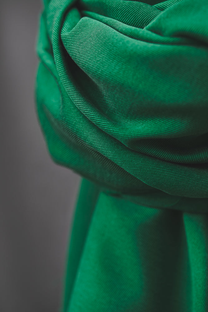 SMOOTH DRAPE TWILL • TENCEL™ fibres • Frog $39.00/metre