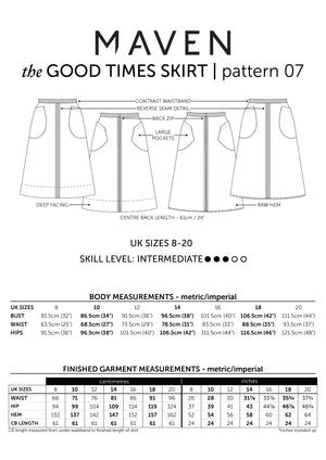 THE GOOD TIMES SKIRT • Pattern