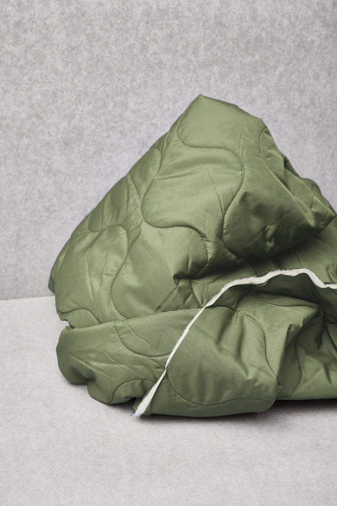 THELMA THERMAL QUILT • WAVE • Olive SALE $48/per metre