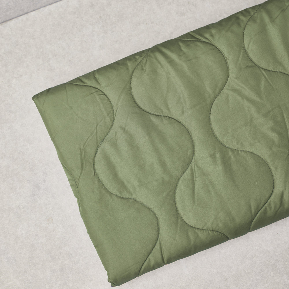 THELMA THERMAL QUILT • WAVE • Olive SALE $48/per metre