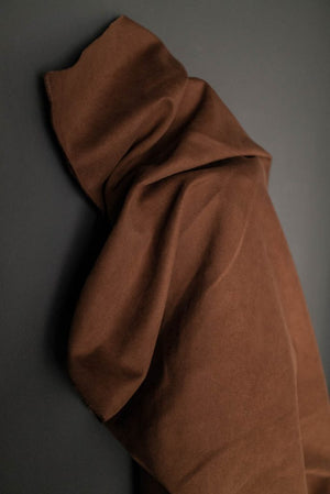ORGANIC COTTON TWILL 410gsm • Tobacco • Remnant 35cm