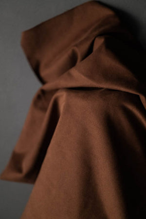 ORGANIC COTTON TWILL 410gsm • Tobacco • Remnant 35cm