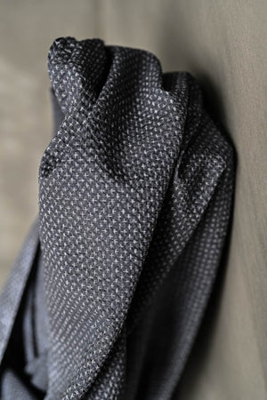 COTTON SEERSUCKER • TOTTORRI CROSS • Black $64/metre