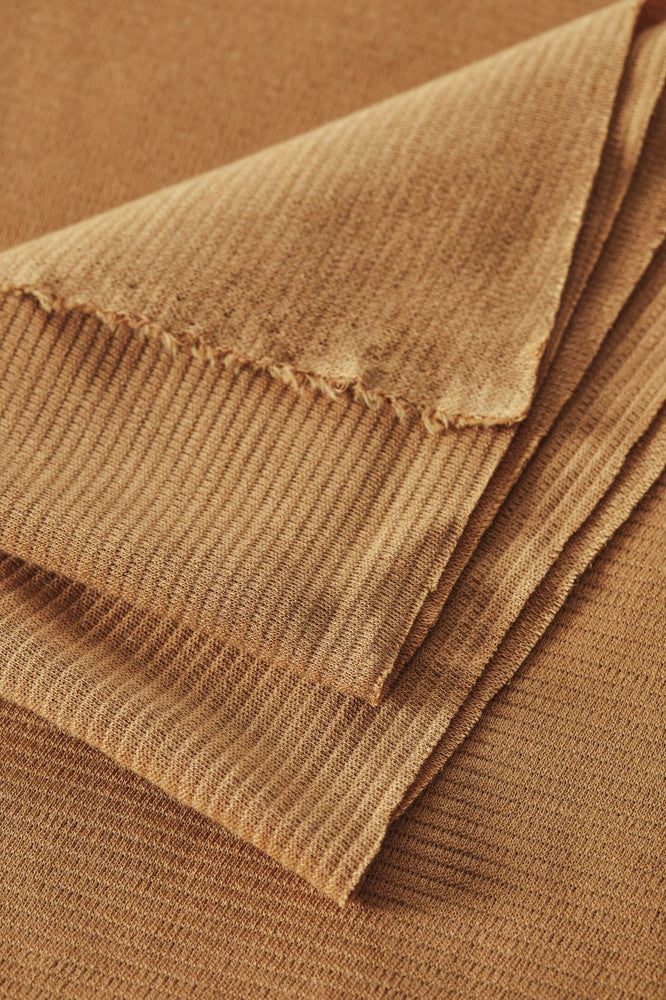 ORGANIC COTTON & WOOL BLEND KNIT • OTTOMAN • Dry Mustard SALE $36/per metre